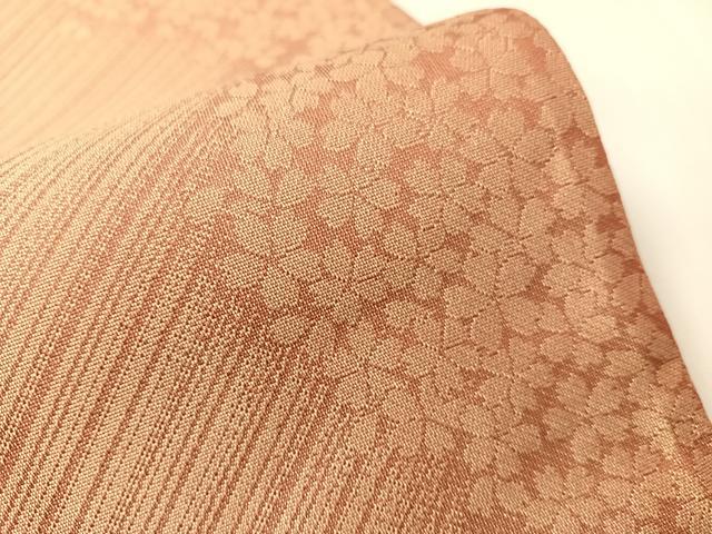 平和屋着物●両面 六通柄袋帯 モール 舞桜 金糸 正絹 逸品 CABJ0594vp