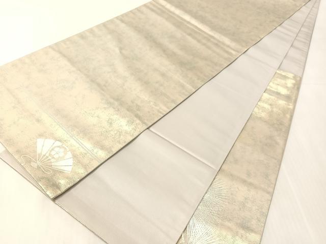 平和屋着物●金彩友禅作家 金彩の魔術師 堀省平 金煌織 太鼓柄袋帯 松 金銀彩 引箔 正絹 逸品 未使用 CABJ0631vp