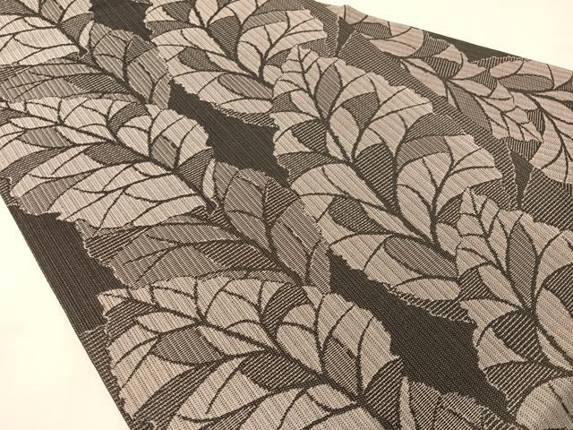 平和屋着物●九寸名古屋帯 舞葉文 正絹 逸品 CABJ0639vp