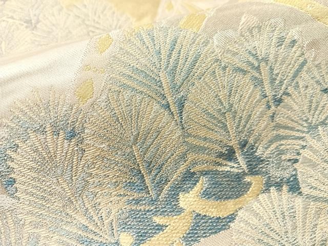 平和屋着物●西陣 川島織物 六通柄 本袋帯 松 金銀糸 正絹 逸品 CABJ0677vp