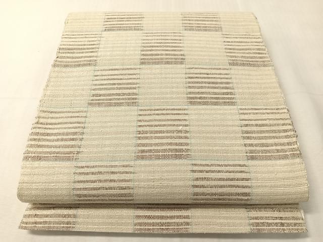 平和屋着物●八寸名古屋帯 紬地 市松文様 ますいわ屋扱い 正絹 逸品 CABJ0698vp