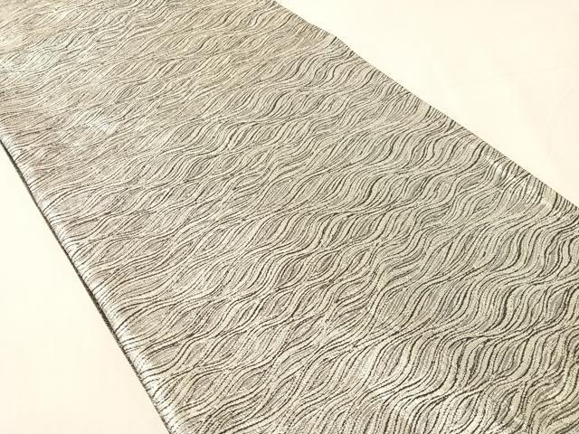 平和屋着物●両面 六通柄袋帯 乱菊 金銀糸 正絹 逸品 CABJ0713vp