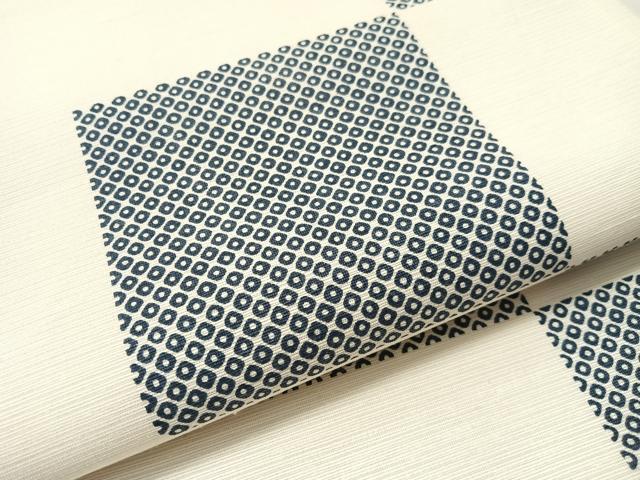 平和屋着物●両面 全通柄袋帯 市松鹿の子文 正絹 逸品 CABJ0771vp