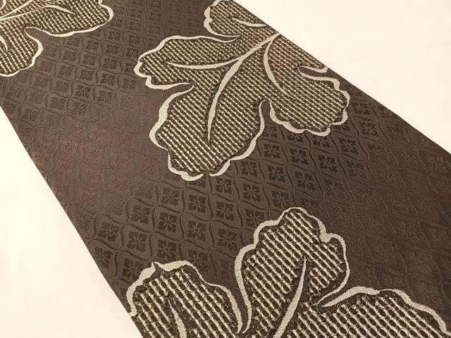 平和屋着物▽六通柄袋帯 スリーシーズン 春夏秋 舞葉文 正絹 逸品 CABJ0775vp