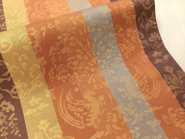 平和屋着物●六通柄 本袋帯 名物裂 金糸 正絹 逸品 CABJ0798vp