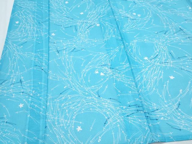 平和屋着物*夏物 小紋 絽 吹き寄せ文 洗える着物 CABJ0805th