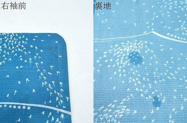平和屋着物*夏物 小紋 絽 吉祥文 洗える着物 CABJ0807th