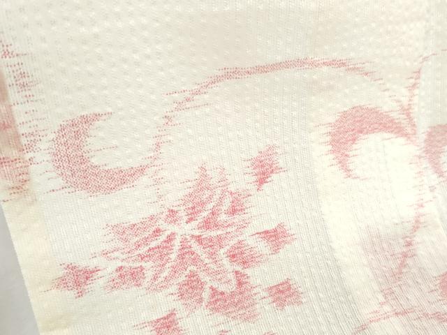 平和屋着物*夏物 小紋 紗 花唐草文 CABJ0809th