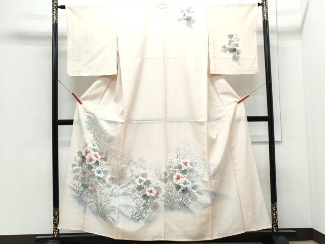 平和屋着物*夏物 訪問着 絽 草花文 正絹 逸品 CABJ0832th