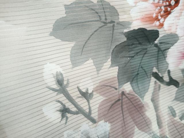 平和屋着物*夏物 訪問着 絽 草花文 正絹 逸品 CABJ0832th