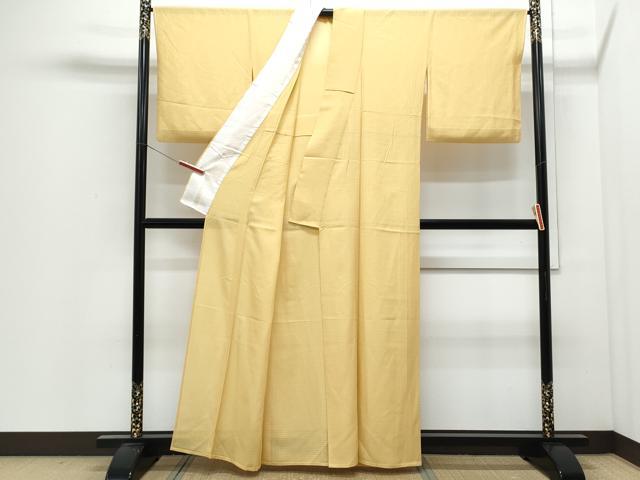 平和屋着物*夏物 色無地 変わり絽 玉蜀黍色 正絹 逸品 CABJ0835th