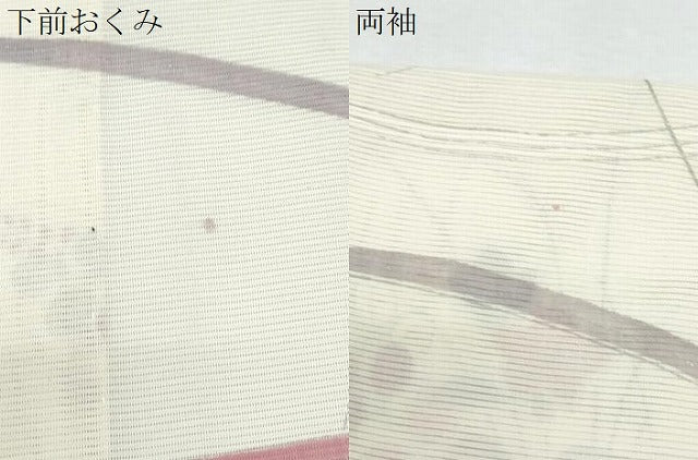 平和屋着物*夏物 小紋 絽 芝草花文 金彩 正絹 逸品 CABJ0836th