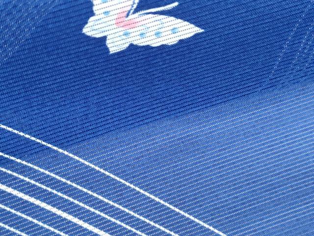 平和屋着物*夏物 小紋 絽 舞蝶文 洗える着物 CABJ0842th