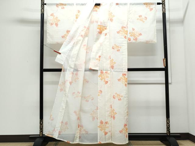 平和屋着物*夏物 小紋 絽 紫陽花 洗える着物 CABJ0843th