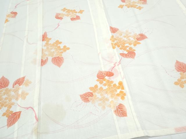 平和屋着物*夏物 小紋 絽 紫陽花 洗える着物 CABJ0843th