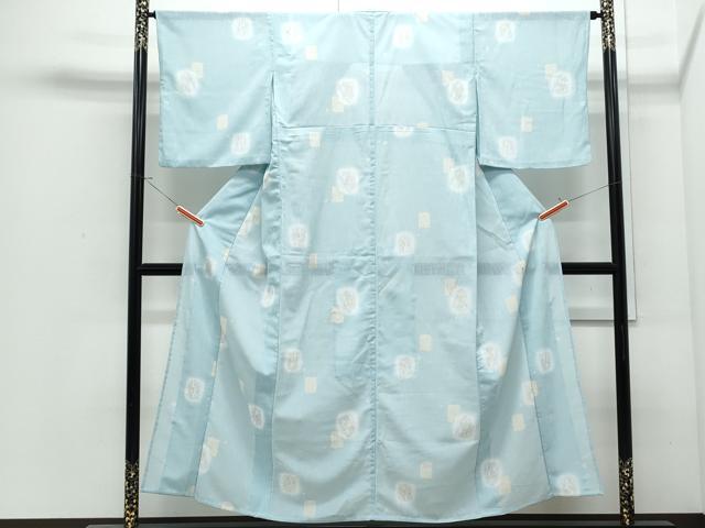 平和屋着物*夏物 小紋 紗 色紙重ね花文 洗える着物 CABJ0844th