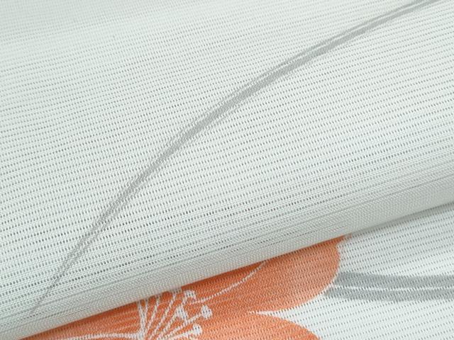 平和屋着物*夏物 小紋 絽 草花文 洗える着物 CABJ0847th
