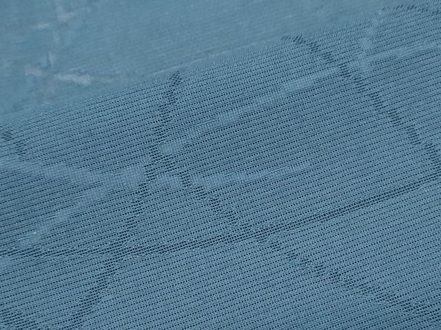 平和屋着物*夏物 色無地 絽 芝草紋紗 藍色 正絹 逸品 CABJ0849th