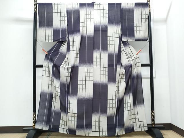 平和屋着物*夏物 撫松庵 小紋・浴衣兼用 セオアルファ 紗 吉祥文 洗える着物 CABJ0851th