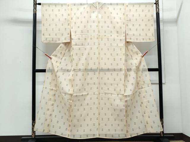 平和屋着物*夏物 紗紬 井桁絣 正絹 逸品 CABJ0854th
