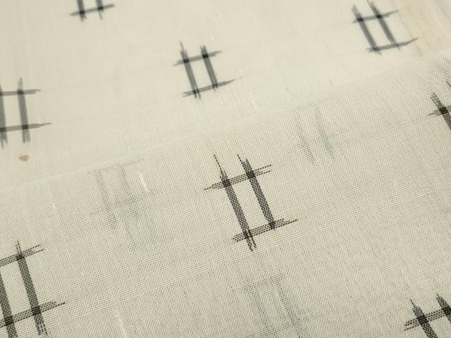 平和屋着物*夏物 紗紬 井桁絣 正絹 逸品 CABJ0854th