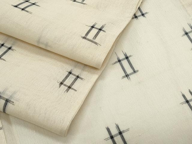 平和屋着物*夏物 紗紬 井桁絣 正絹 逸品 CABJ0854th