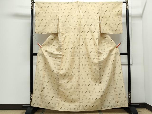 平和屋着物*夏物 紗紬 琉球絣紋様 正絹 逸品 CABJ0866th