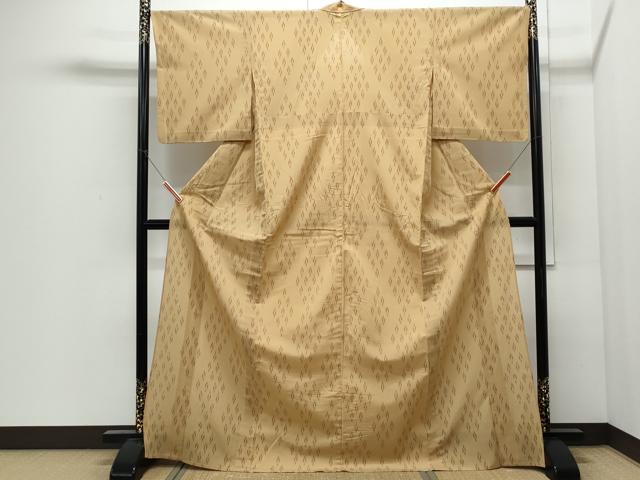 平和屋着物*夏物 明石ちぢみ 菱吉祥文 正絹 逸品 CABJ0867th