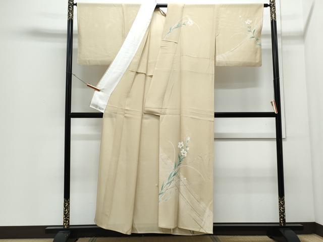 平和屋着物*夏物 訪問着 絽 草花文 金銀彩 正絹 逸品 CABJ0871th