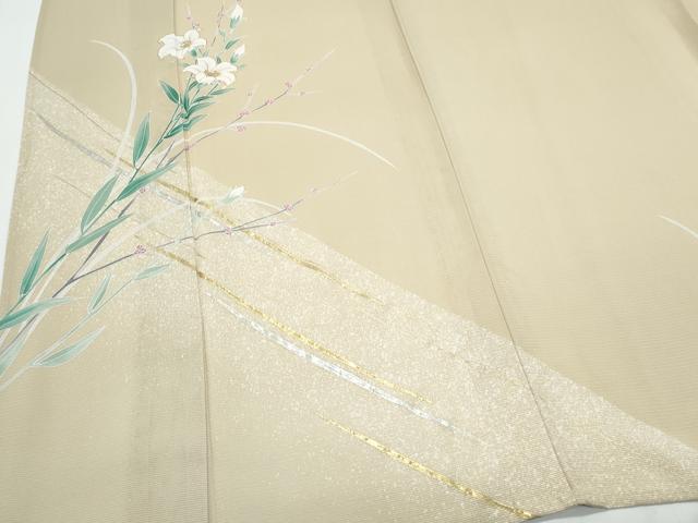 平和屋着物*夏物 訪問着 絽 草花文 金銀彩 正絹 逸品 CABJ0871th