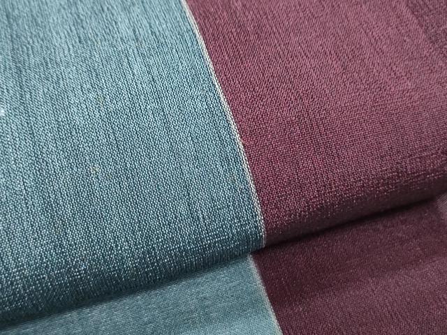 平和屋着物*夏物 お召 紗 間道 正絹 逸品 CABJ0875th