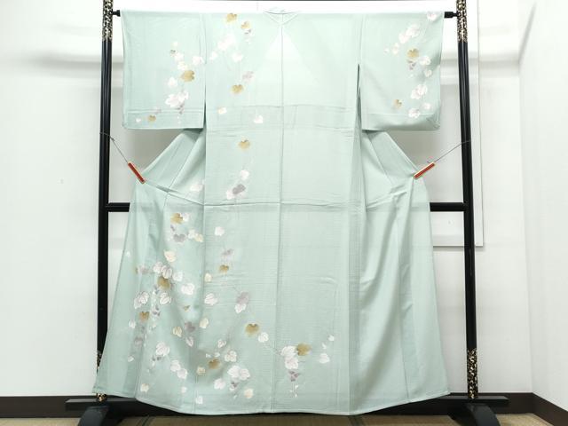 平和屋着物*夏物 訪問着 絽 蔦の葉文 金彩 正絹 逸品 CABJ0883th