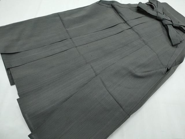 平和屋着物*夏物 男性 行灯袴 縞 正絹 逸品 CABJ0887th