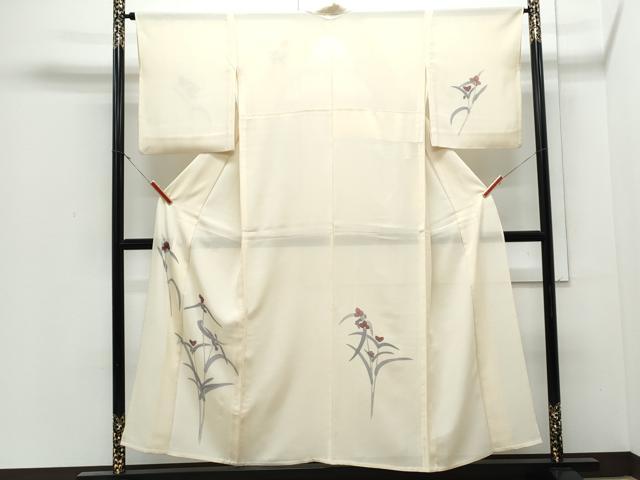 平和屋着物*夏物 訪問着 絽 ろうけつ染 草花文 正絹 逸品 CABJ0894th