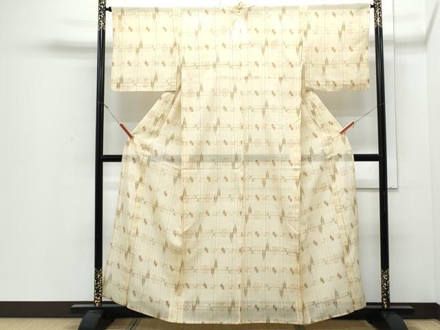 平和屋着物*夏物 紗紬 琉球絣文様 正絹 逸品 CABJ0895th