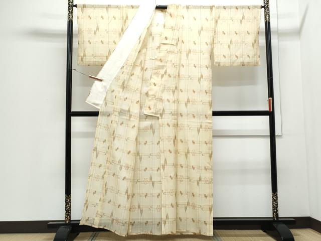 平和屋着物*夏物 紗紬 琉球絣文様 正絹 逸品 CABJ0895th