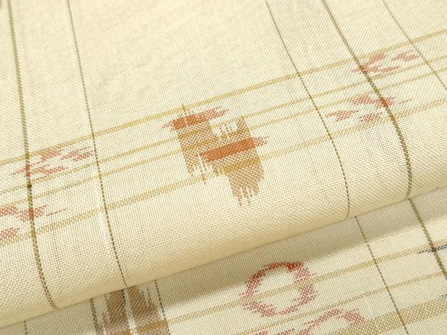 平和屋着物*夏物 紗紬 琉球絣文様 正絹 逸品 CABJ0895th