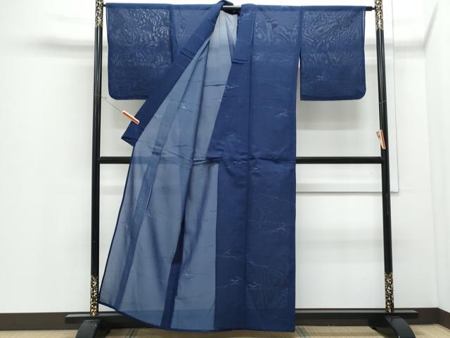 平和屋着物*夏物 小紋 紗 草葉文 正絹 逸品 CABJ0896th