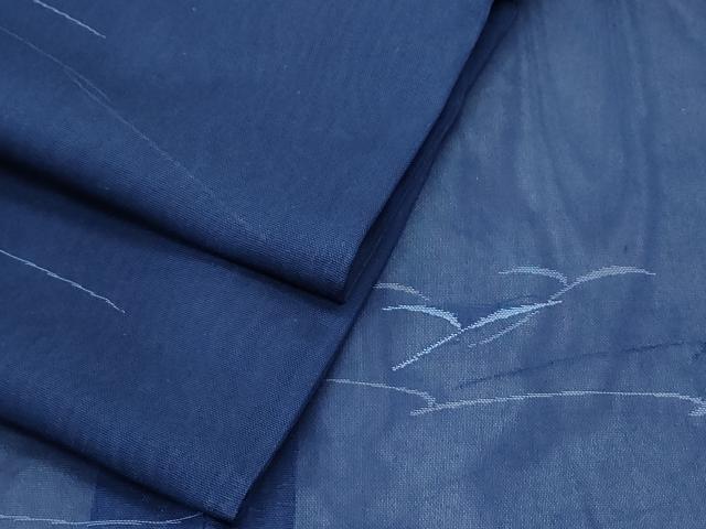 平和屋着物*夏物 小紋 紗 草葉文 正絹 逸品 CABJ0896th