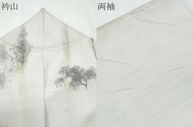 平和屋着物*夏物 訪問着 紬地 樹林文 正絹 逸品 CABJ0898th
