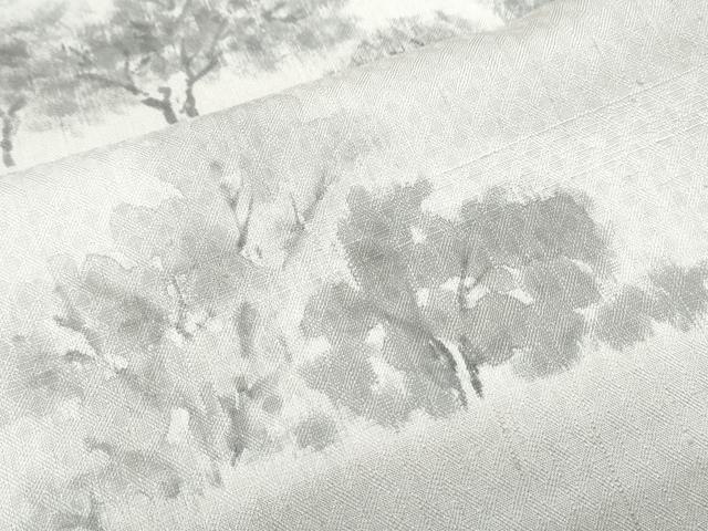 平和屋着物*夏物 訪問着 紬地 樹林文 正絹 逸品 CABJ0898th