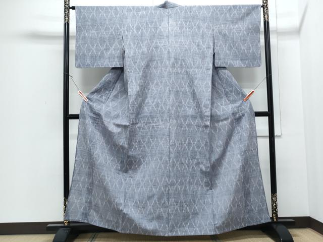 平和屋着物*夏物 紬 菱繋ぎ 正絹 逸品 CABJ0899th