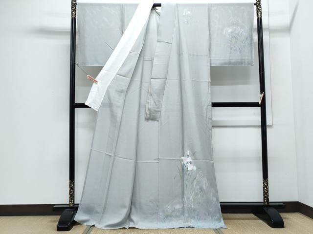 平和屋着物*夏物 訪問着 絽 草花文 金彩 ロング丈 正絹 逸品 CABJ0903th
