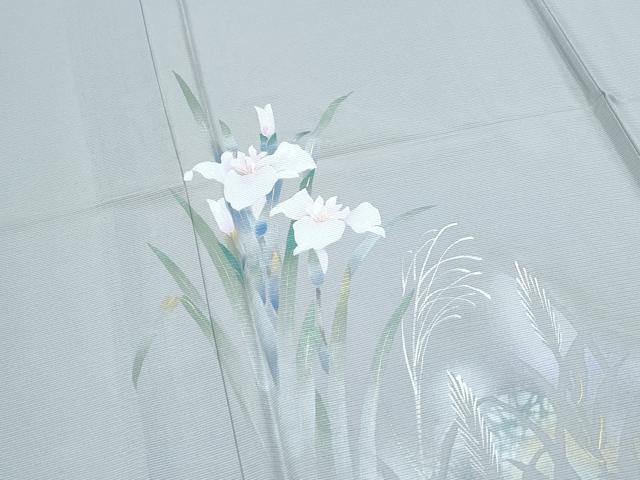 平和屋着物*夏物 訪問着 絽 草花文 金彩 ロング丈 正絹 逸品 CABJ0903th
