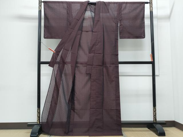 平和屋着物*夏物 小紋 紗 杢目文様 洗える着物 CABJ0908th