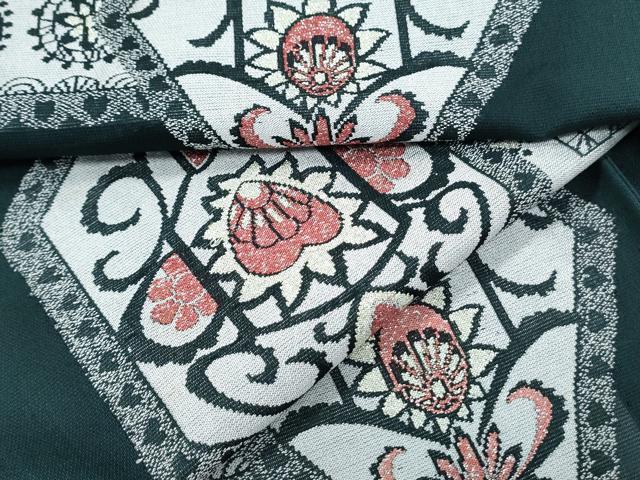 平和屋着物*夏物 小紋 紗 吉祥花文 銀糸 正絹 逸品 CABJ0909th