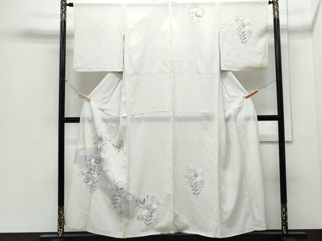 平和屋着物*夏物 訪問着 友禅 絽 草花文 正絹 逸品 CABJ0910th