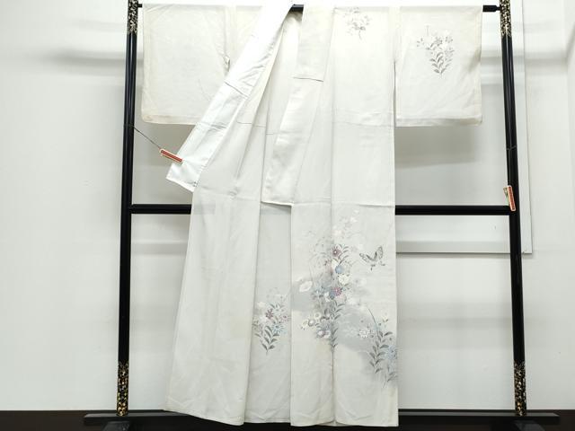 平和屋着物*夏物 訪問着 友禅 絽 草花文 正絹 逸品 CABJ0910th