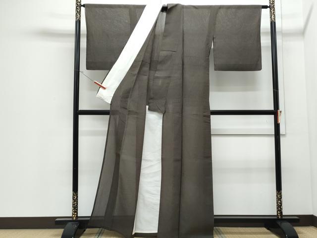 平和屋着物*夏物 紗紬 格子文 正絹 逸品 CABJ0915th