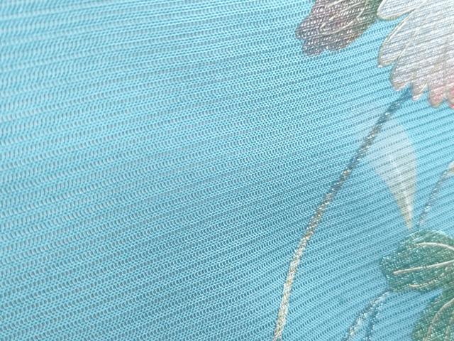 平和屋着物*夏物 訪問着 絽 草花文 暈し染め 金銀彩 正絹 逸品 CABJ0920th